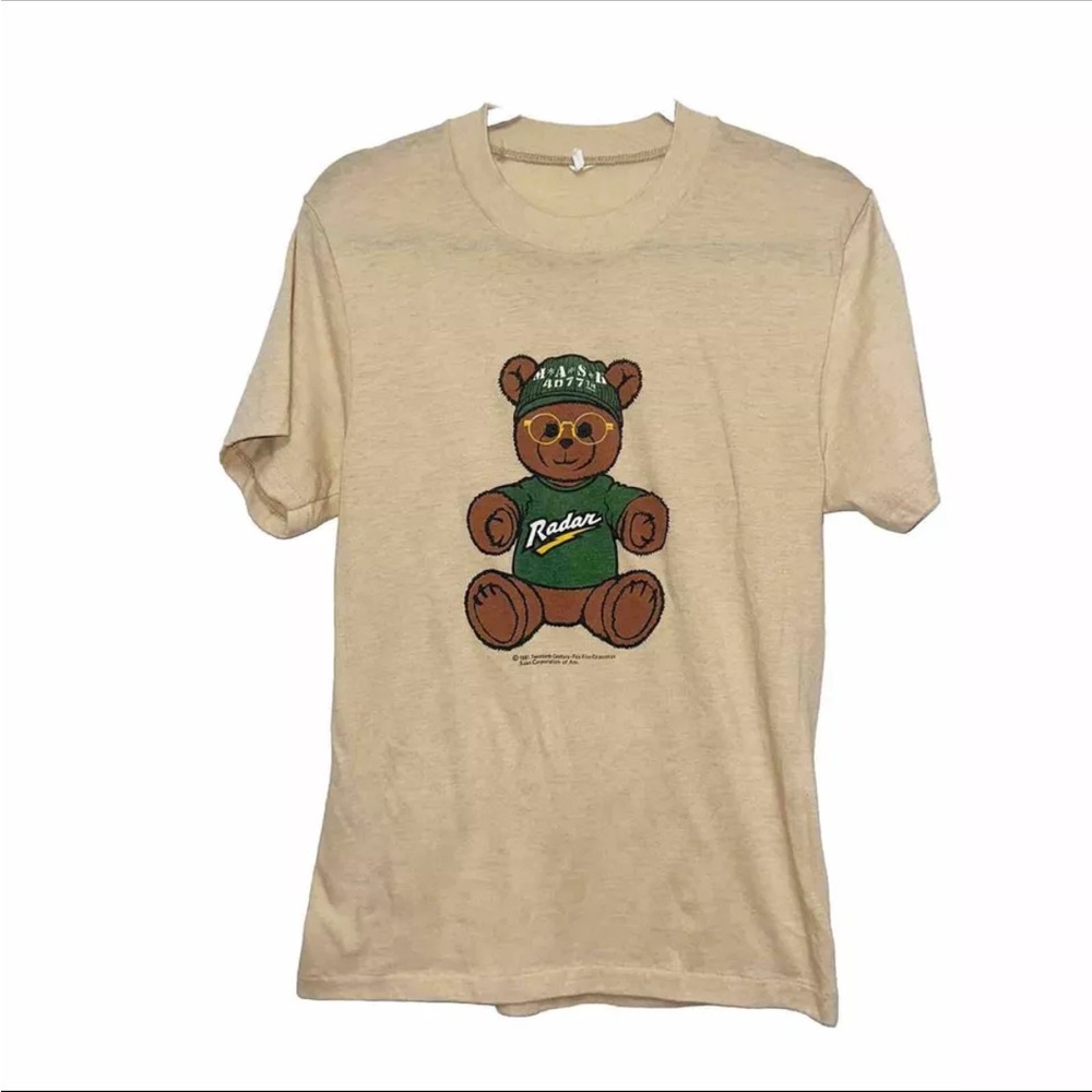 Vintage 1981 Mash Radar Bear Tan Tee